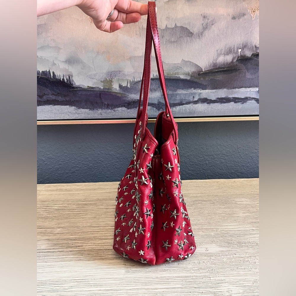 Jimmy Choo Small Sofia Red Leather Star Studded Handbag - EXCELLENT CONDITION - Picture 3 of 16